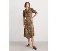 Seasalt Cornwall Floral Midi Shirt Dress Brown Mix