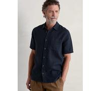Seasalt Cornwall Men's Carne Short Sleeve Linen Shirt Maritime