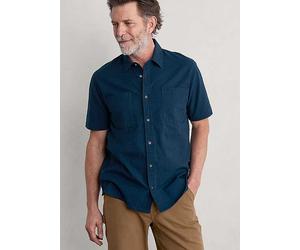 Seasalt Cornwall Men's Trewavas Short Sleeve Shirt Sea Cave