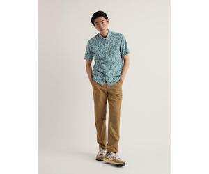 Seasalt Cornwall Pure Cotton Geometric Short Sleeve Shirt Blue Mix