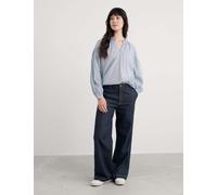 Seasalt Cornwall Pure Cotton Striped Relaxed Blouse Blue Mix