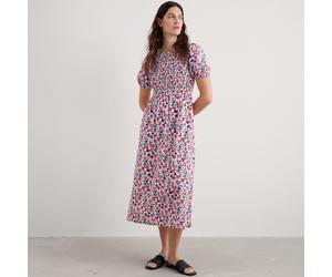 Seasalt Cornwall Short Sleeve Meadowsweet Dress CHALK FLORAL SIZE 12