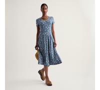 Seasalt Cornwall Short Sleeve Pier View Dress CHALK MULTI SIZE 10