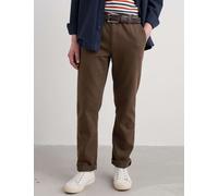 Seasalt Cornwall Slim Fit Linen Rich Herringbone Trousers Brown