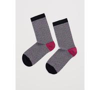 Seasalt Cornwall Striped Ankle High Socks Black Mix