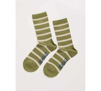 Seasalt Cornwall Striped Ankle High Socks Green Mix