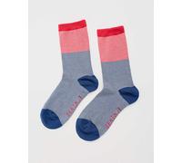 Seasalt Cornwall Striped Ankle Socks Navy Mix