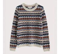 Seasalt Dawson Pick Jumper Fairisle Zig Zag Geo Wicker Shore Size 12