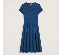 Seasalt Pier View Dress Little Sponge Spot Dark Voyage Size 16