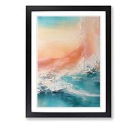 Seascape Abstract No.2 Framed Print | A2 Black Framed Wall Art | Ready to Hang | Abstract Fantasy Picture | Living Room Bedroom Lounge Office