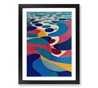 Seascape Abstract Vol.1 Framed Print | A2 Black Framed Wall Art | Ready to Hang | Abstract Fantasy Picture | Living Room Bedroom Lounge Office