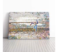 Seascape Beach Gymnastics Fitness | Canvas Wall Art Print | Framed & Ready to Hang Picture | Modern Home Decor for Living Room, Bedroom, Kitchen or Office | 20x14 Inches