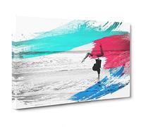 Seascape Beach Gymnastics Fitness V2 Canvas Print for Living Room Bedroom Home Office Décor, Wall Art Picture Ready to Hang, 30 x 20 Inch (76 x 50 cm)