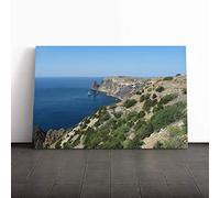 Seascape Black Sea Ukraine Canvas Print | Gallery Wrapped 30mm Frame Wall Art | 30x20 inches | Ready to Hang | Modern Seascape Picture | Living Room Bedroom Lounge Office
