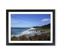 Seascape Dominican Republic Framed Print | A2 Black Framed Wall Art | Ready to Hang | Modern Nature Picture | Living Room Bedroom Lounge Office