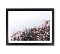 Seascape From Cape Town In Abstract Modern Art Framed Print | A3 Black Framed Wall Art | Ready to Hang | Abstract Fantasy Picture | Living Room Bedroom Lounge Office