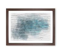 Seascape Ripples In Abstract Modern Art Framed Print | A4 Walnut Framed Wall Art | Ready to Hang | Abstract Fantasy Picture | Living Room Bedroom Lounge Office