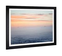 Seascape View Out to The Open Sea Framed Wall Art Print A2 Black