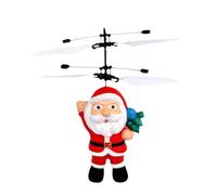 Seasdeck Flying Santa Drone Toy with Infrared Control for Kids Cool Hovering Novelty Space Adventure Indoor Outdoor (Watermelon Red, 16x4x14)