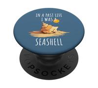 Seashell Collector Past Life Sea Shell Fan Ocean Beach Sand PopSockets Adhesive PopGrip