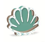 Seashell Display Case with Clear Acrylic Lid and Wooden Frame for Displaying Beach Treasures, Designed with Coastal Style for Various Indoor Settings (A)