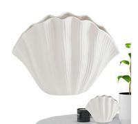 Seashell Flower Vase - Shell Vessel | Boho Vasé for Aesthetic Interior Decoration | Coastal Shell Decorative Vàse | Ceramic Va?e | Modern Art Vases Décorat