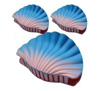 Seashell Hair Clips - 10 cm | PVC Hair Clips - Set of 3 Crab Clips with Matte Gradient Effect Anti-Slip, Strong Grip for Women Girls Daily Use Beach Events