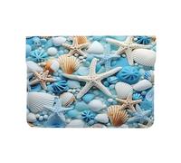 Seashell Harmony Art Premium Leather Laptop Sleeve for MacBook Air 13 Inch | Full-Print PU Leather Protective Case | Stylish Laptop Bag for Women & Men
