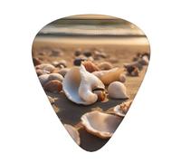 Seashell Landscape On The Beach Guitar Picks Set-Premium Abs Material,Various Thicknesses-Enhance Your Playing Experience