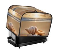 Seashell Landscape On The Beach Print 4-Slice Toaster Cover Dustproof Waterproof Kitchen Appliance Shield Daily Usability