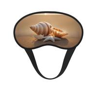 Seashell Landscape On The Beach Print Adults Kids Light Blocking Eye Cover for Travel Daily Use Nap Insomnia Camping