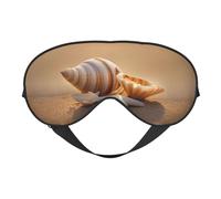 Seashell Landscape On The Beach Print Comfortable Eye Mask Full Coverage Lightweight Men Women Outdoor Travel Relaxation