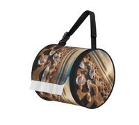 Seashell Landscape On The Beach Print Cylinder Tissue Organizer Bag With Strap, Portable Toilet Roll Holder For Camping Car