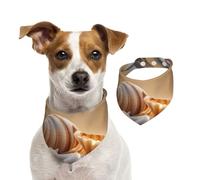 Seashell Landscape On The Beach Print Pet Cotton Double Sided Scarf Soft Stylish Winter Wear For Dogs Cats Pets Accessory