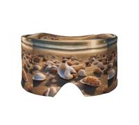 Seashell Landscape On The Beach Print Soft Eye and Ear Muffs for Adults Sleeping Protection Cover for Travel Nap Relief