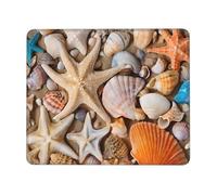 (Seashell Landscape On The Beach) Printed Mousepad 10 x 12 inch, Waterproof Non-Slip Mouse-Pad Rubber Base for Laptop Desktop Mat for Home Office Desk Decor