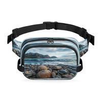 Seashell Ocean Beach Waist Bag Multifunction Pack for Travel Sport Running Fanny Pack Bumbag Pouch Purse Belt Bag for Women Men Kids Girls Boys