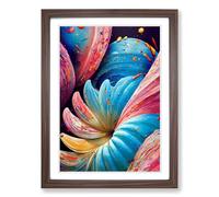 Seashell Paint Splatter Vol.2 Framed Print | A2 Walnut Framed Wall Art | Ready to Hang | Modern Nature Picture | Living Room Bedroom Lounge Office