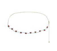 Seashell Starfish Beads Waist Chains for Women Boho Cherry Conch Belly Body Chains Pearl Starfish Waterproof Chains Waist Summer Beach Body Jewelry, 1, Non-Precious Metal, No Gemstone