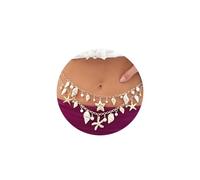 Seashell Starfish Body Chains Bohemian Waist Chain for Women Pearl Shell Belly Chains Sexy Bikini Body Chain Summer Beach Accessories for Women Friend Gifts Seashell jewelry Gifts
