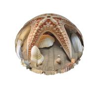 Seashell Starfish on Beach print Stylish Shower Cap Reusable Shower Cap Women Large Shower Cap for Braids Long Hair