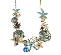 Seashell Starfish Pearl Necklace Glossy Surfaces Multi-functional