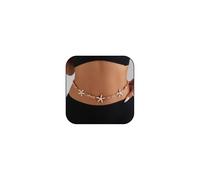 Seashell Starfish Waist Chain for Women Boho Conch Belly Chains Summer Beach Body Jewelry Vacation Costume Accessories Outfit, 20.8IN, alloy, No Gemstone