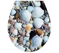 'Seashell' WC Seat Sticker Toilet Lid Cover Bathroom Art 32x38cm