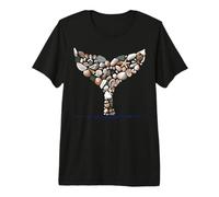 Seashell Whale Tail s Collage Ocean s Sea Mosaic Premium T-Shirt