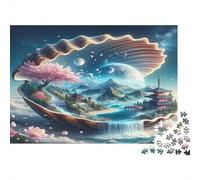 Seashell with Pearl on Beach at Sunset 1000 Pieces Eco-Friendly Paper Premium Puzzle for Kids Beginners, Ultra Difficult Puzzle, After-school Activity, Puzzle 70x50cm/1000pcs