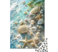 Seashells 1000 Pieces Mini Jigsaw Puzzle for Adults | 38x26cm Cardboard Home Decor Durable Structure Birthday Gift Mind Relaxation