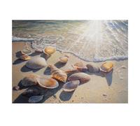 Seashells 1000 Pieces Mini Jigsaw Puzzle for Adults | 38x26cm Cardboard Home Decor Durable Structure Birthday Gift Mind Relaxation