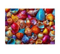Seashells 1000 Pieces Mini Jigsaw Puzzle for Adults | 38x26cm Cardboard Home Decor Smooth Surface Birthday Gift Mind Relaxation