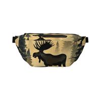 Seashells and Starfish on Wooden Deck Sports Chest Bag for Men and Women, Bumbag Travel Chest Rig for Running, Hiking, Cycling, Workouts
